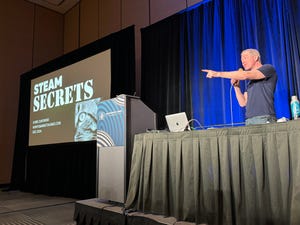 Chris Zukowski at the GDC mic