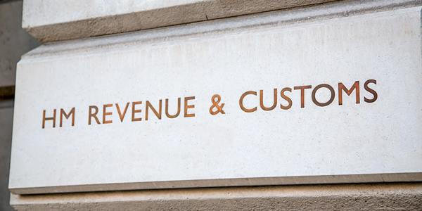 HM Revenue & Customs Sign in Westminster, London