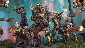 The four Vault Hunters in Gearbox's Borderlands 3.