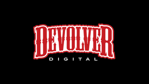 The Devolver logo on a black background