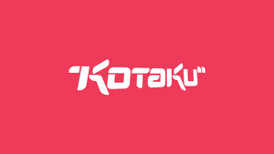 The Kotaku logo on a pink background