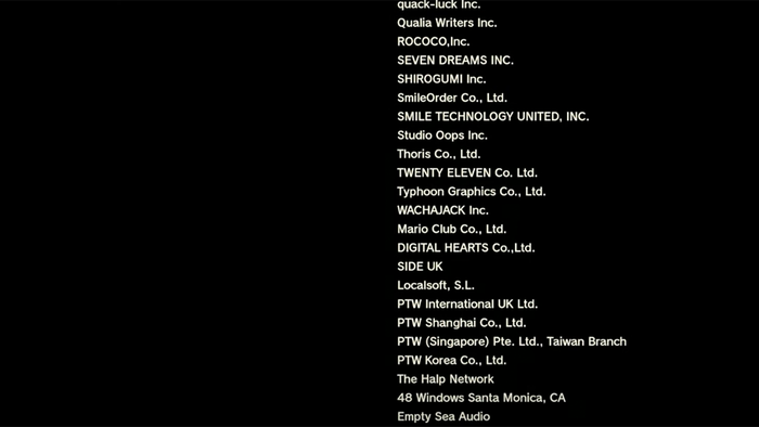 Localsoft in the 'Special Thanks' section of Tears of the Kingdom's credits