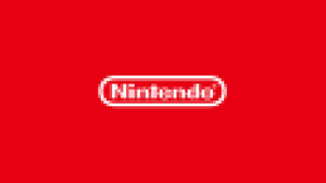 A blurry, obscured version of the Nintendo logo